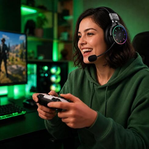syndesmos Bluetooth 5.4 Gaming Headphones Wireless Gaming Headset for PS4 in Saudi Arabia