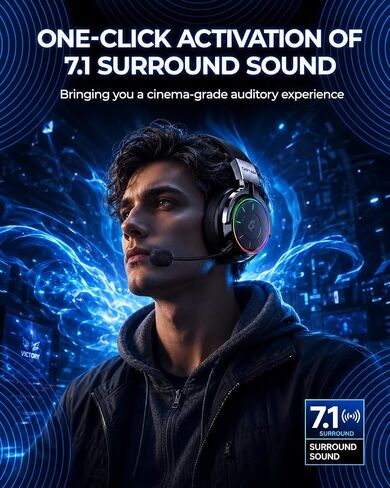 syndesmos Bluetooth 5.4 Gaming Headphones Wireless Gaming Headset for PS4 in Saudi Arabia