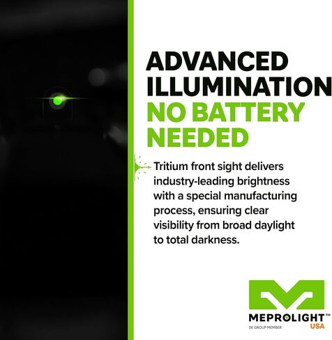 MEPRO Tru-Dot tritium Night Sights Compatible with Remington 870 1100 11-87 Green tritium dots Glow on Sight self Illuminated Meprolight Fixed Metal Sights for Low Light Conditions in Saudi Arabia