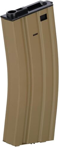 Lancer Tactical Full Metal M4/M16 300 Round High Capacity AEG Airsoft Magazine Clip High Tension Spring Feeds with Winding Wheel (Tan/Black X2) in Kuwait