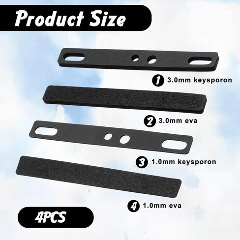 4 PCS Keyboard Spacebar Foam Space Bar Foam Silencer Pad EVA Foams Pad for 6.25u Mechanical Keyboards (2mm, 3mm) in Saudi Arabia