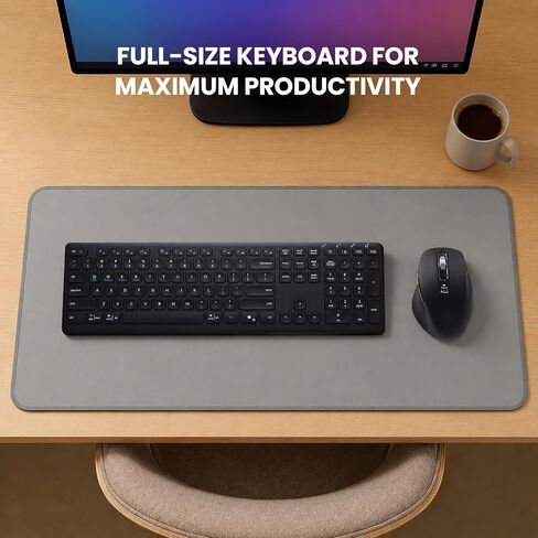 Wireless Bluetooth Keyboard, Full Size Multi-Device Keyboard for PC, Laptop in Saudi Arabia
