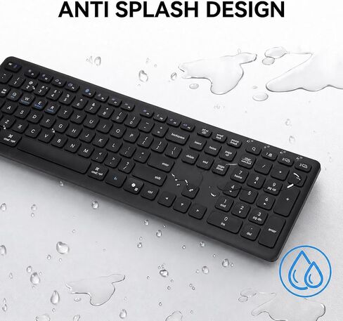 Wireless Bluetooth Keyboard, Full Size Multi-Device Keyboard for PC, Laptop in Saudi Arabia