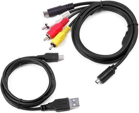MaxLLTo AV A/V TV Video + USB Data SYNC Cable Cord for Sony Camcorder Handycam DCR-SR220 in Kuwait