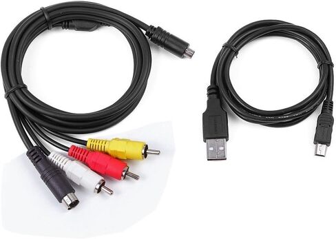 MaxLLTo AV A/V TV Video + USB Data SYNC Cable Cord for Sony Camcorder Handycam DCR-SR220 in Kuwait