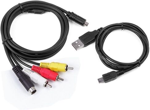 MaxLLTo AV A/V TV Video + USB Data SYNC Cable Cord for Sony Camcorder Handycam DCR-SR220 in Kuwait