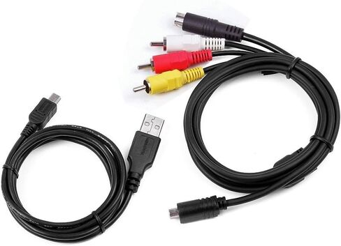 MaxLLTo AV A/V TV Video + USB Data SYNC Cable Cord for Sony Camcorder Handycam DCR-SR220 in Kuwait
