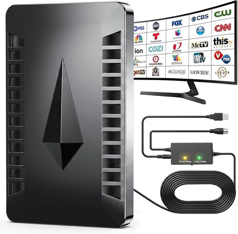 5000+ Miles Range TV Antenna for Smart TV Indoor with Signal Booster in Kuwait