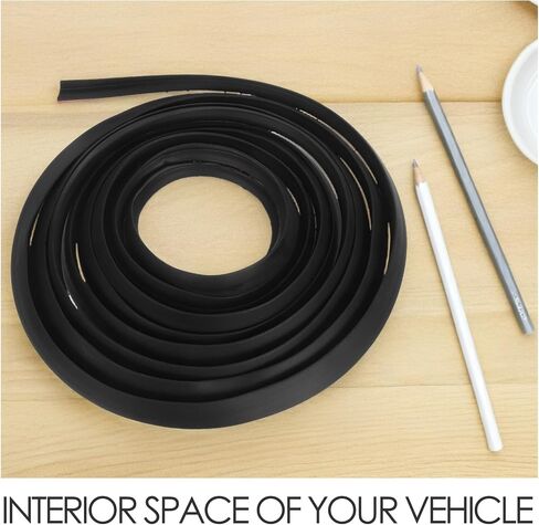 INOOMP Universal Car Cable Wire Hider 5m Adjustable Length Rubber Automotive Wiring Sleeve for Vehicles Easy Installation Black Wire Concealed Protector in Kuwait