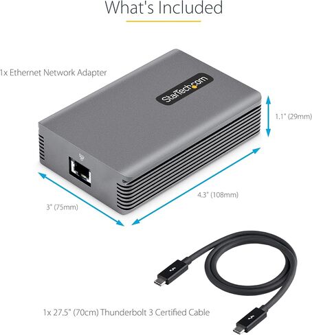 StarTech Thunderbolt 3 to Ethernet Adapter, 10GbE, Win/Mac, TAA (TB310G2) in Kuwait