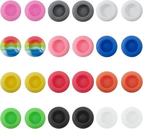 24 PCS Anti-Slip Silicone Thumb Grips for PS4 PS5 Xbox 360 One Series X/S – Sensitivity Joystick Caps Controller Accessories Replacement in Kuwait