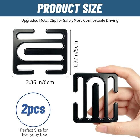Shoulder Belt Clips, 2 Pack Alloy Metal Belt Adjuster for Neck & Shoulder Comfort in Saudi Arabia