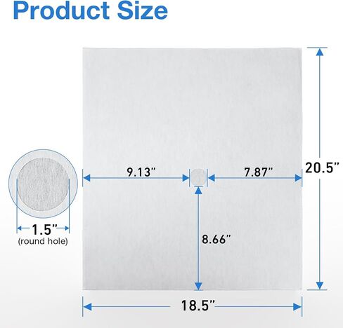 Fryer Filter Paper Envelope Style, 100 Pcs, 18.5 x 20.5 Inch, 1.5 Inch Hole, Deep Fryer Cooking Oil Filter, for Commercial Cafes, Hotels, Restaurants in Saudi Arabia