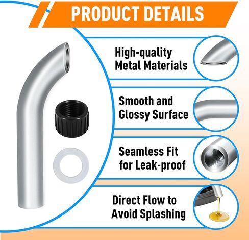 Valve Spout Kit Replacement Parts Compatible with Masterbuilt 10 Liter XL Electric Fryer MB20012420 MB20010326, Including Oil Drain Valve Spout, Sealing and Protective Cap, Ensure Smooth Oil Drainage in Kuwait