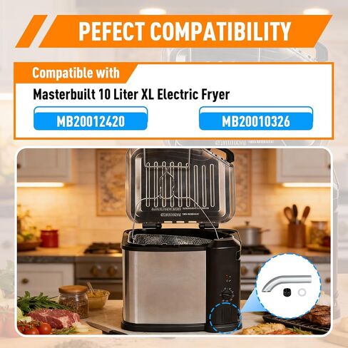 Valve Spout Kit Replacement Parts Compatible with Masterbuilt 10 Liter XL Electric Fryer MB20012420 MB20010326, Including Oil Drain Valve Spout, Sealing and Protective Cap, Ensure Smooth Oil Drainage in Kuwait