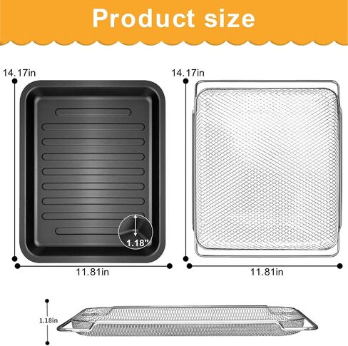 Air Fryer Toaster Oven Accessories for COSORI Air Fryer Toaster Oven 32Qt 12 in 1 CO130-AO 13 in 1 CS130-CFH CS130-AO, Air Fryer Replacement Parts Rack Grill Pan Grill Plate Crisper Plate Tray in Kuwait