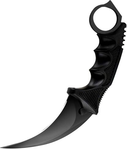 Karambit Knife 2 Pieces Fixed Blade Stainless Steel Outdoor Hunting Knife with Sheath and Cord, Suitable for Hiking, Adventure, Survival and Collection (Black) in Kuwait