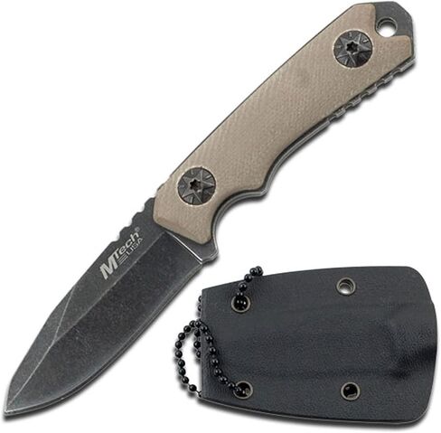 MTech USA MT-20-30 Series Fixed Blade Neck Knife, Drop Point Blade, G10 Handle, 4-3/4-Inch Overall in Kuwait