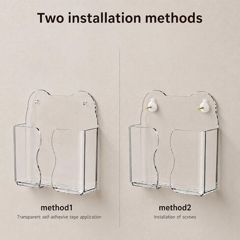 2 Pcs Wall Phone Holder Clear Wall Cellphone Holder Clear Stand in Kuwait