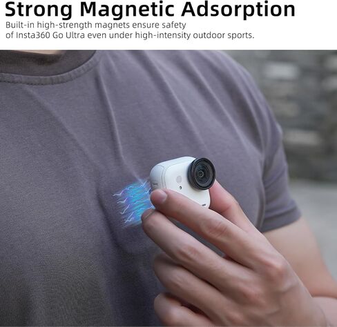 Magnetic Pendant Neck Strap for Insta360 Go Ultra/Mic Air, Magnetic Chest Mount with Lanyard, Hands Free POV/Vlog Selfie,Support Horizontal and Vertical Shooting in Kuwait