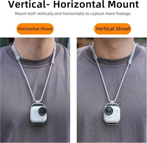 Magnetic Pendant Neck Strap for Insta360 Go Ultra/Mic Air, Magnetic Chest Mount with Lanyard, Hands Free POV/Vlog Selfie,Support Horizontal and Vertical Shooting in Kuwait