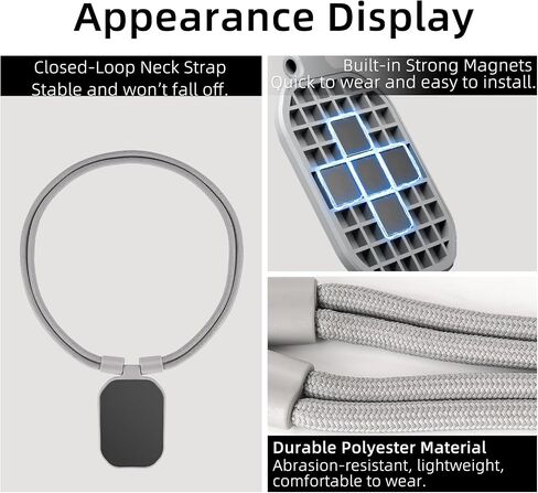 Magnetic Pendant Neck Strap for Insta360 Go Ultra/Mic Air, Magnetic Chest Mount with Lanyard, Hands Free POV/Vlog Selfie,Support Horizontal and Vertical Shooting in Kuwait