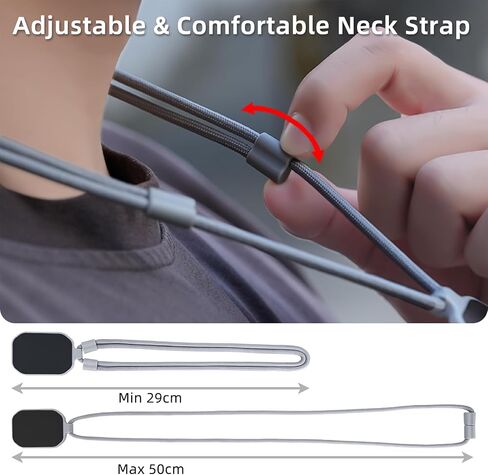 Magnetic Pendant Neck Strap for Insta360 Go Ultra/Mic Air, Magnetic Chest Mount with Lanyard, Hands Free POV/Vlog Selfie,Support Horizontal and Vertical Shooting in Kuwait