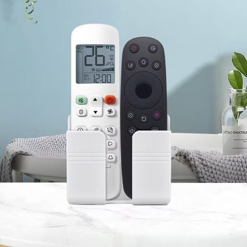 2Pcs Phone Holder Wall Mounted, Phone Stand with Self Adhesive, White in Kuwait