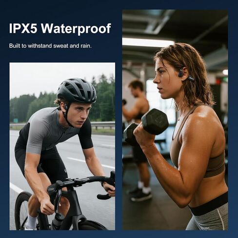 Open Ear Headphones, Running Headphones Bluetooth 5.4 with Built-in Mic, 22g Lightweight Comfort, 14H Battery & IPX5 Waterproof Sports Headphones for Running, Cycling, Gym, Walking in Kuwait