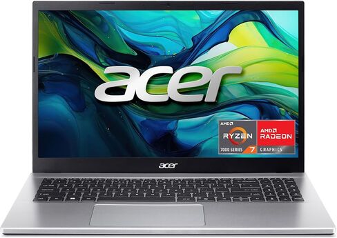Acer Aspire Go 15.6" FHD Laptop|AMD Ryzen 7 7730U Processor|Copilot AI|AMD Radeon Graphics| Silver| 16GB RAM | 512GB SSD |Windows 11 Home |Bundle with Laptop Stand in Kuwait