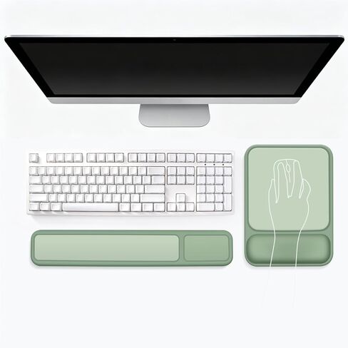 Wrist Rest for Computer Keyboard and Mouse Pad Set - Black in Kuwait