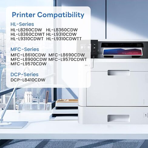 TN-431 TN431 Toner Cartridge 4-Pack Compatible TN431BK TN431C TN431M TN431Y Replacement for Brother TN431 TN-431 MFC-L8900CDW MFC-L8610CDW MFC-L9570CDW HL-L8360CDW Printer . in Kuwait
