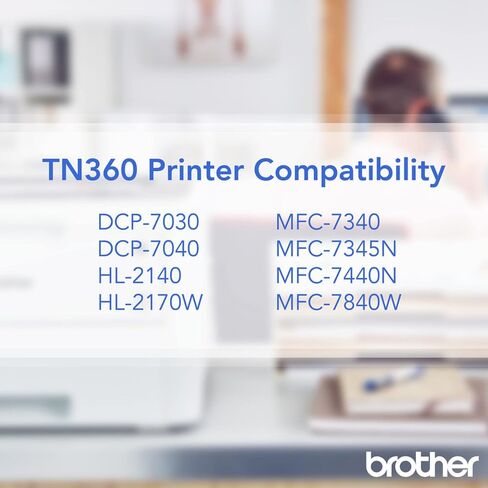 Brother Genuine High Yield Toner Cartridge, Black Toner, Page Yield Up to 2,600 Pages, TN360 in Saudi Arabia