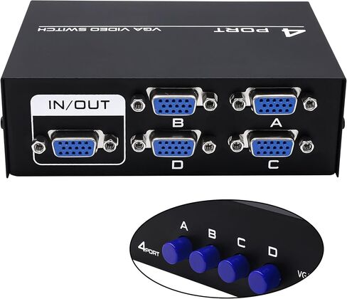 VGA Switch Box Adapter 4 in 1 Out VGA Switcher Selector in Saudi Arabia