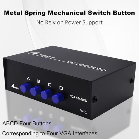 VGA Switch Box Adapter 4 in 1 Out VGA Switcher Selector in Saudi Arabia