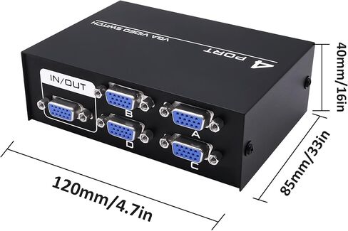 VGA Switch Box Adapter 4 in 1 Out VGA Switcher Selector in Saudi Arabia