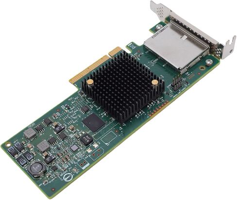 SAS 9207 8e Host Bus Adapter, 8 Port 6Gbps PCIe 3.0 x8 HBA, IT Mode JBOD, 1024 Devices, 700K, SFF 8088, Low Profile, for NAS Server, with Wins Linux VMware Freebsd in Kuwait
