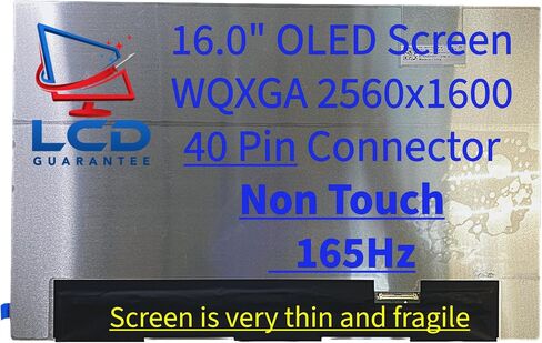 Laptop OLED Screen Replacement 16" WQXGA 2.5K 165Hz Non-Touch – Compatible with Lenovo OEM Part Numbers (5D11S77254) in Kuwait