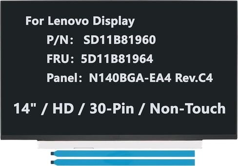 Replacement Screen for Lenovo 5D11B81964 N140BGA-EA4 Rev.C4 in Kuwait