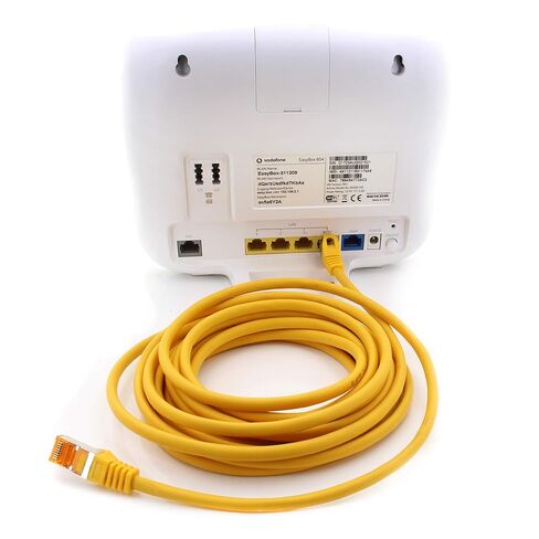 Cat.7 ethernet Cable 1m - Yellow - 10 Pieces - Cat7 LAN Network 10GBASE-T - 10000 Mbps (Sftp Pimf) Double Shielded patchcable RJ45 Plug Cat.6a in Kuwait