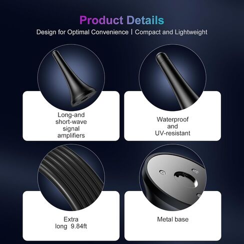 TV Antenna for Smart TV, Indoor Antenna for Local Channels, Long Range Reception, Supports 4K 1080p HD, Amplified Signal Booster, 9.84FT Coax Cable, Easy Installation in Kuwait