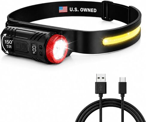 Rechargeable Headlamp, 350LM Wide Beam LED Head Light in Kuwait
