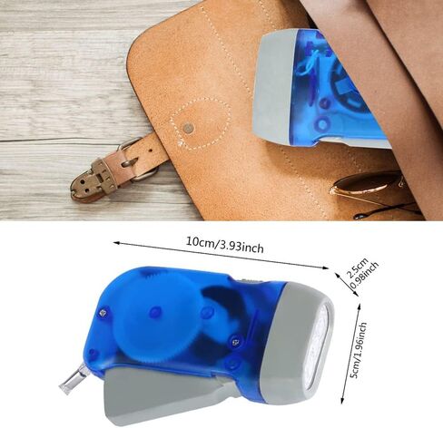 Guyuyii 4 Pack Hand Crank Flashlight Features 3-LED and Wrist Straps in Kuwait