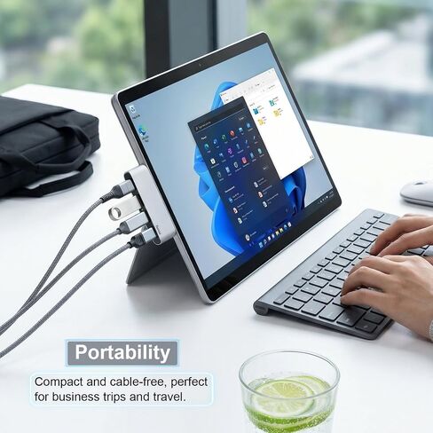 USB C to USB Hub with 4 USB 3.0 Ports for MacBook Pro/Air — Direct Plug USB Splitter for Laptop, Flush-Fit Cable-Free Design, Compatible with iMac Dell HP Surface in Kuwait