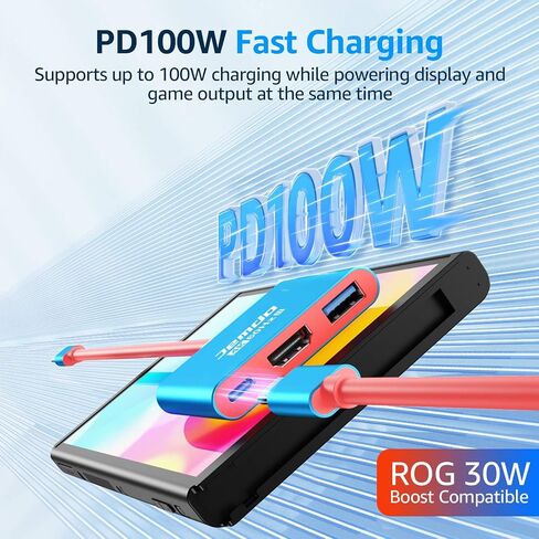 JEMDO Switch 2 HDMI Adapter Dock Station(3 Ports),4K@60Hz,HDMI 2.0 & 18Gbps,PD 100W & USB 3.0,Portable USB C to HDMI Travel Dock for TV Compatible with Nintendo Switch 2(Only Below V21.0.0)/OLED/2017 in Saudi Arabia