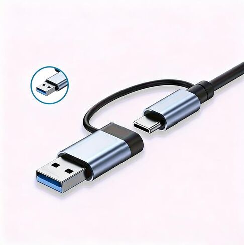 8-in-1 USB C Hub with SD, TF Card Reader, USB-A, B, C Ports and 3.5mm Audio Jack - Portable Aluminum Alloy Docking Station for Notebook Computers, Smart Phones, Tablet Computers, Smart TVs in Kuwait