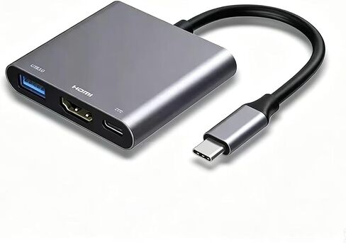 USB C to HDMI Multiport Adapter Cable with Charging Port, 4K HDMI to USB C Hub Adapter Compatible with Monitor，Laptop, USB-C to USB 3.0 10Gbps Dongle in Kuwait
