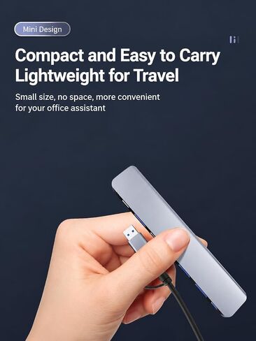 USB C Hub Multiport Adapter,USB 3.0 Hub with SD TF Card Reader and Audio Port,Portable USB Splitter for Laptop Tablet Desktop in Kuwait