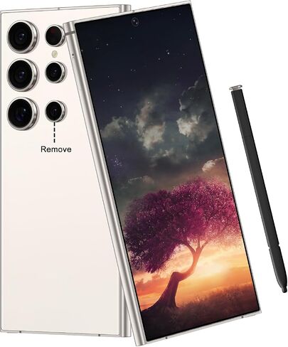 MMY I24 Ultra 5G Unlocked Smartphone,16GB+512GB Fully Cell Phone for Android 13, 6.8" Unlocked Cell Phone, 6800mAh, 48MP+108MP Dual Camera/Dual SIM/Fingerprint Lock/Face (White) in Kuwait