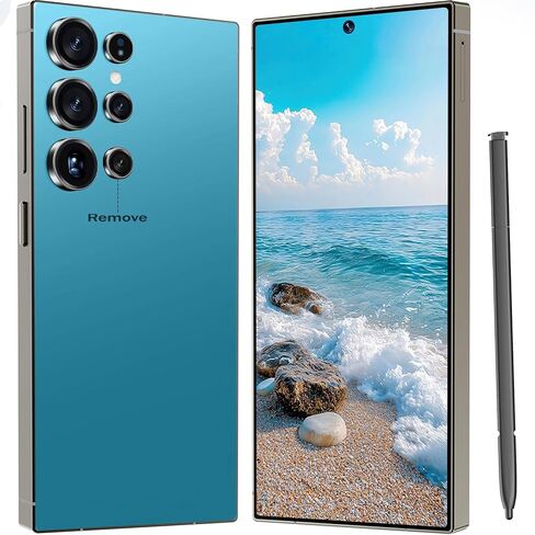I24 Ultra Unlocked Cell Phone, 6800mAh Long Battery Life Smartphone,Built in Pen,6.8" HD Screen 8+256GB Unlocked Phones,5G/Dual SIM/Fingerprint Unlock/Face ID (Sky Blue) in Saudi Arabia